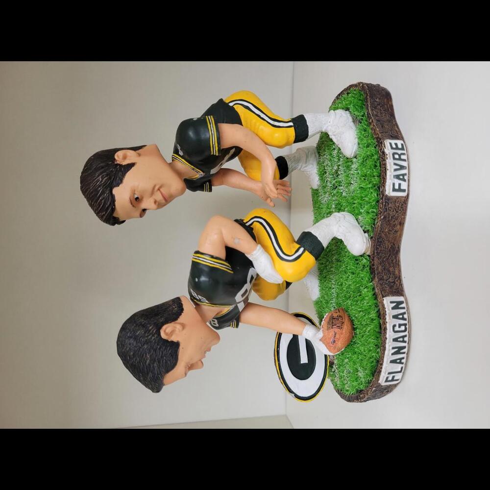 Green Bay Packers Bobblehead - Favre & Flanagan Limited Edition Collectible